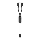 Kable USB - 2w1 Kabel przewód podwójny USB-C - 2x USB-C 100W 480Mb/s - czarny ACEFAST - miniaturka - grafika 1