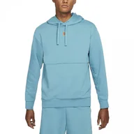 Bluzy męskie - Bluza męska biegowa z kapturem Nike M Nkct Df Fleece Heritage Hoodie niebieska - miniaturka - grafika 1