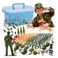 Klocki - Żołnierzyki Duża Baza Wojskowa Figurki Armia Żołnierze Wojsko Zestaw 307Szt - miniaturka - grafika 1