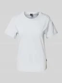 Koszulki i topy damskie - T-shirt z wyhaftowanym logo - miniaturka - grafika 1