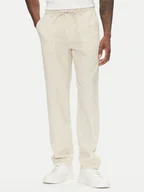 Spodnie męskie - Lindbergh Spodnie materiałowe 30-003030 Beżowy Relaxed Fit - miniaturka - grafika 1