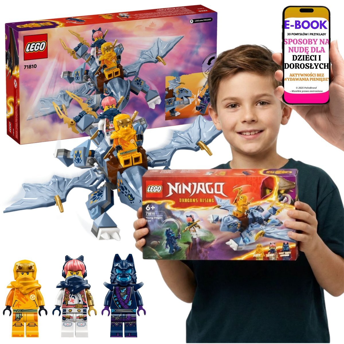LEGO NINJAGO PREZENT DLA CHŁOPCA Smok Riyu 71810 LEGO + E-BOOK-3