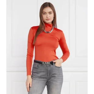 Karl Lagerfeld Golf stretch lslv | Regular Fit - Bluzki damskie - miniaturka - grafika 1