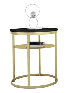 Stolik kawowy w stylu glamour czarny + złoty N6-K04 - Ławy i stoliki kawowe Stolik kawowy w stylu glamour czarny + złoty N6-K04 - Ławy i stoliki kawowe - miniaturka - grafika 1