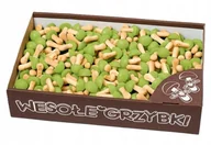 Ciastka - WESOŁE GRZYBKI PISTACJOWE HERBATNIKI Z POLEWĄ PISTACJOWĄ 1KG MAVESPA - miniaturka - grafika 1
