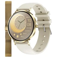 Smartwatch - SMARTWATCH DAMSKI ENTER AURA NOWOCZESNY WIELOFUNKCYJNY PASEK + BRANSOLETA - miniaturka - grafika 1