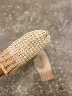 Rękawiczki - Rękawiczki jednopalczaste z wełny merino multikolor beż - miniaturka - grafika 1