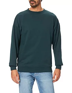 Urban Classics Męska bluza dresowa z okrągłym dekoltem, sweter z szerokimi ściągaczami dla mężczyzn w wielu kolorach, rozmiary XS-5XL, zielony (Bottle Green 02245), L - Swetry męskie - miniaturka - grafika 1