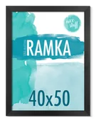 Ramki na zdjęcia - Ramka na zdjęcia 40x50 ramka 40x50 ramki na zdjęcie czarna MDF foto rama - miniaturka - grafika 1