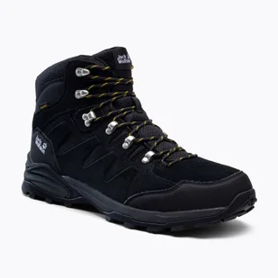 Buty trekkingowe męskie Jack Wolfskin Refugio Texapore Mid phantom/burly yellow xt - Sport OUTLET - miniaturka - grafika 1