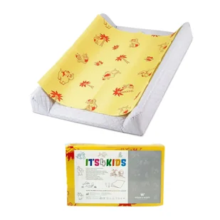 Podkład na przewijak dla niemowląt 50cm x 60cm żółty podfoliowany 54g Its4kids 40szt - Kosmetyczne akcesoria jednorazowe - miniaturka - grafika 1