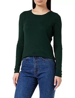 Bluzki damskie - Vero Moda Kobiety Vmcare Structure Ls O-Neck Blouse Ganoos Bluzka, Pine Grove, XL - grafika 1