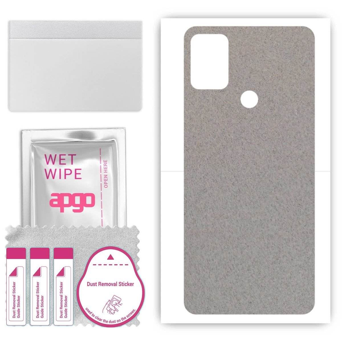 Folia naklejka skórka strukturalna na TYŁ Zamsz do LG W41 Pro - Zamsz Szary - apgo SKINS