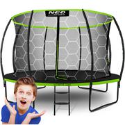 Trampoliny - Trampolina ogrodowa dla dzieci Premium z siatką wewnętrzną Neo-Sport 374cm 12ft - miniaturka - grafika 1