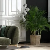 Lampy stojące - Czarna lampa podłogowa z pięcioma kloszami K-5705 z serii MONZA - miniaturka - grafika 1