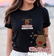 Bluzki damskie - damska koszulka na święta - WSZYSTKIEGO NAWZAJEM - miniaturka - grafika 1