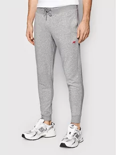 NEW BALANCE Spodnie dresowe Small Pack MP01664 Szary Athletic Fit - Spodnie sportowe męskie - miniaturka - grafika 1