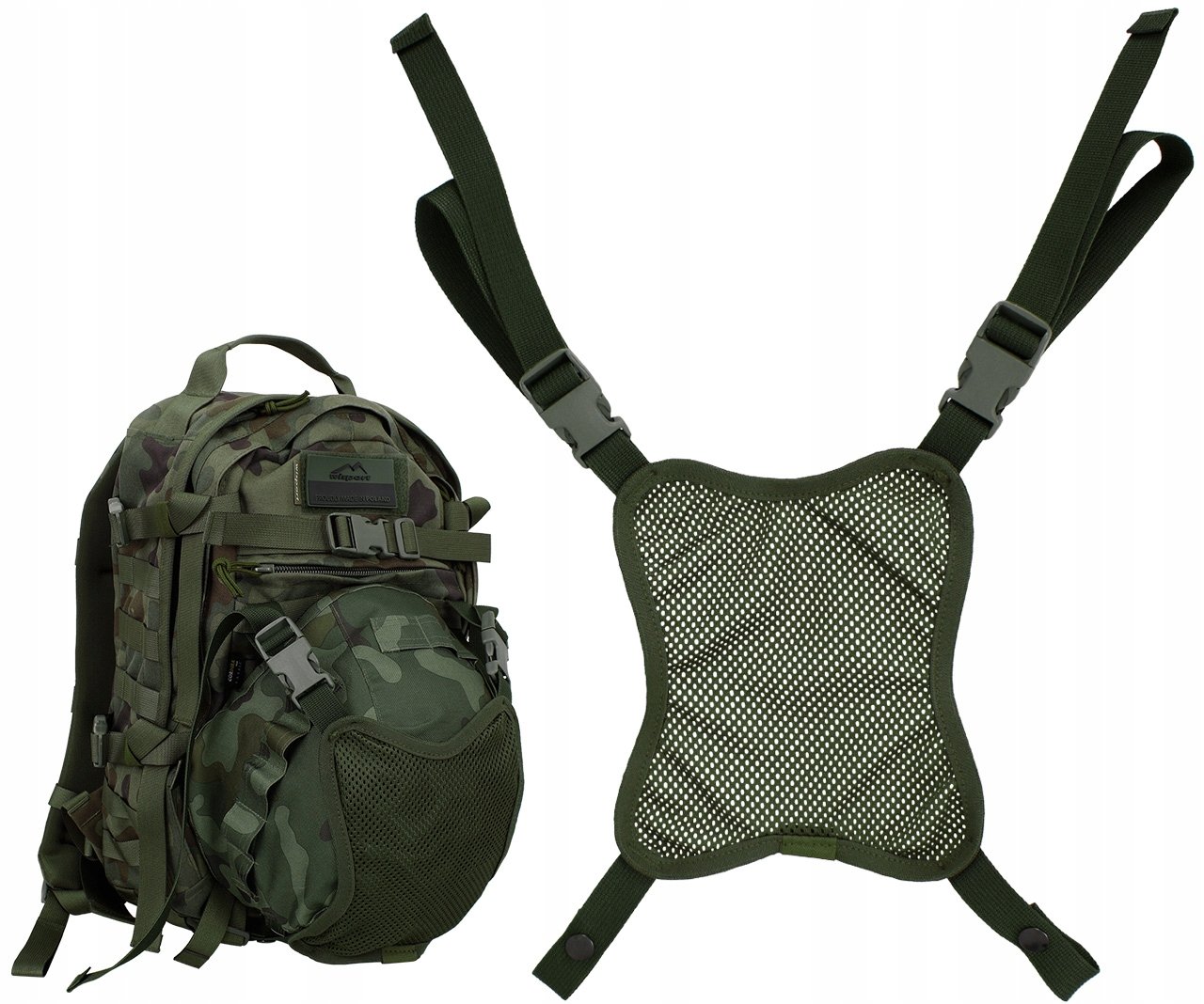 Uchwyt Na Hełm Kask Ochronny Karimatę Śpiwór Noszak Na Plecak Wisport Olive