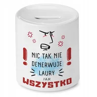 Skarbonki - Skarbonka Dla Laury na Urodziny Idealny Prezent z Nadrukiem ze Zdjęciem + Opakowanie na prezent (wzór 03) - miniaturka - grafika 1