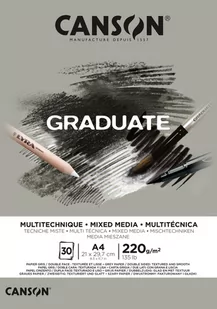 Blok Mix-media Graduate, A3, szary - Podobrazia, bloki, papiery - miniaturka - grafika 1