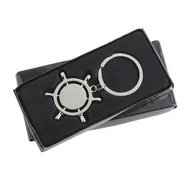 Dekoracje domu - Brelok metalowy UPOMINKARNIA Steering Wheel Srebrny - miniaturka - grafika 1