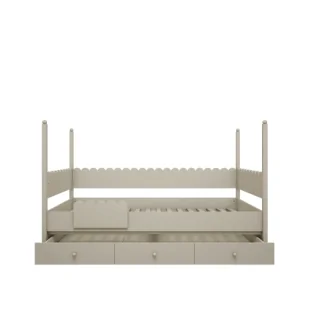 Łóżko retro Babushka oliwka z wysokimi słupkami 90x200 - Łóżka dla dzieci i młodzieży - miniaturka - grafika 1