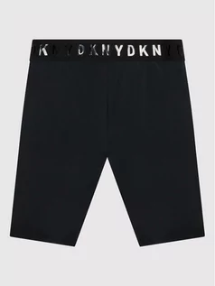 Spodnie i spodenki dla dziewczynek - DKNY Szorty sportowe D34A50 M Czarny Slim Fit - grafika 1