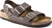 Sandały męskie - Birkenstock męskie sandały Milano BS 0034701 DARK BROWN szerokość standardowa 40 - miniaturka - grafika 1
