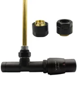 Zawory i kraniki - Zawór termostatyczny zespolony 50mm UNICO czarny strukturalny prawy Cu - miniaturka - grafika 1