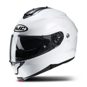 Kaski motocyklowe - Kask Szczękowy HJC C91N Flat Perłowy Złamany BiałyXL - miniaturka - grafika 1
