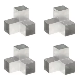 vidaxl Łączniki w kształcie Y, 4 szt., galwanizowany metal, 101x101 mm! 145482 - Ogrodzenia - miniaturka - grafika 1