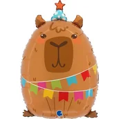 Balony i akcesoria - Balon foliowy Grabo 23'', Party Capybara - miniaturka - grafika 1