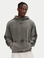 Bluzy męskie - adidas Bluza Premium Essentials Retro JD0245 Szary Loose Fit - miniaturka - grafika 1