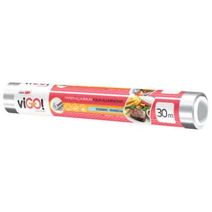 viGO! Folia aluminiowa 30m, rolka - Folia, papier śniadaniowy, serwetki - miniaturka - grafika 1