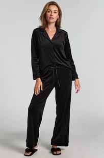 Hunkemöller Velvet pyjama pants Czarny - Bielizna nocna - miniaturka - grafika 1