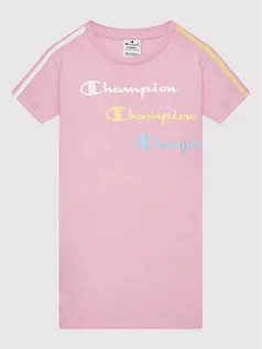 Koszulki i topy damskie - Champion T-Shirt 404351 Różowy Regular Fit - grafika 1