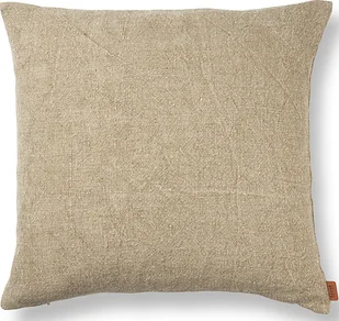 Poduszka Heavy Linen 50 x 50 cm beżowa - Poduszki dekoracyjne - miniaturka - grafika 1