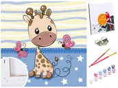 Malowanie po numerach - Zestaw do malowania po numerach, 20x20, Żyrafa i Motylki - miniaturka - grafika 1