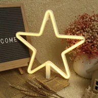 Lampy pozostałe - Neon dekoracyjny LED CHRISTMAS GWIAZDA ciepła biała Bat + USB FLNE22 Forever Light - miniaturka - grafika 1
