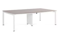 Biurka - Biurko Pason - Workstation 4 - Biały - Stelaż i Blat - 240x140 cm - YZ-14 Beżowy - miniaturka - grafika 1
