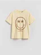 Koszulki dla dziewczynek - Reserved - T-shirt SmileyWorld® - beżowy - miniaturka - grafika 1