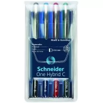 Schneider Pióro kulkowe ONE Hybrid C 0,5 mm, w etui 4 szt., miks kolorów SR183294 - Pióra kulkowe - miniaturka - grafika 2