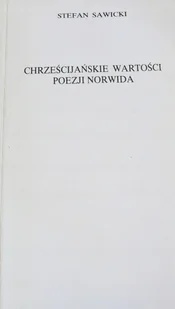 Chrześcijańskie wartości poezji Norwida - Poezja - miniaturka - grafika 1