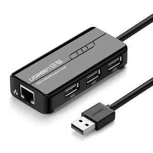 Ugreen adapter sieciowy 20264 RJ45 / USB-A 10/100Mbps HUB 3x USB-A 2.0 - Pozostałe akcesoria do telefonów - miniaturka - grafika 1