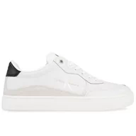 Trampki męskie - Buty Calvin Klein Classic Cupsole Leather YM0YM00432-0K4 - białe - miniaturka - grafika 1