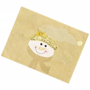 Podkładka na stół 48x38cm świąteczna mata bałwanek CA0707 - Ozdoby bożonarodzeniowe - miniaturka - grafika 1