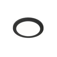 Oprawy, klosze i abażury - QAZQA Plafon LED okrągły czarny 22.5cm 3-stopniowe ściemnianie IP44 - Steve - miniaturka - grafika 1