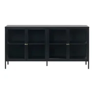 Komody - Czarna witryna Unique Furniture Carmel, dł. 170 cm - miniaturka - grafika 1