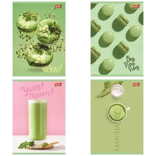 Zeszyt A5 w linie 60 kartek Green Delicious 10 sztuk