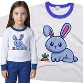 Piżamy dla dziewczynek - Piżama dziecięca Królik Zając Z Marchewką W Ziemi Dzień Marchewki 98/104 - VoloDonum - miniaturka - grafika 1